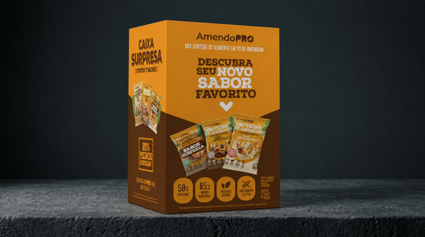 Proteína de Amendoim - Caixa surpresa 280g (Display com 7 Sachês de 40g)