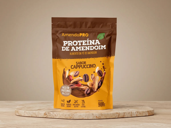 Proteína de Amendoim - Cappuccino - 900g