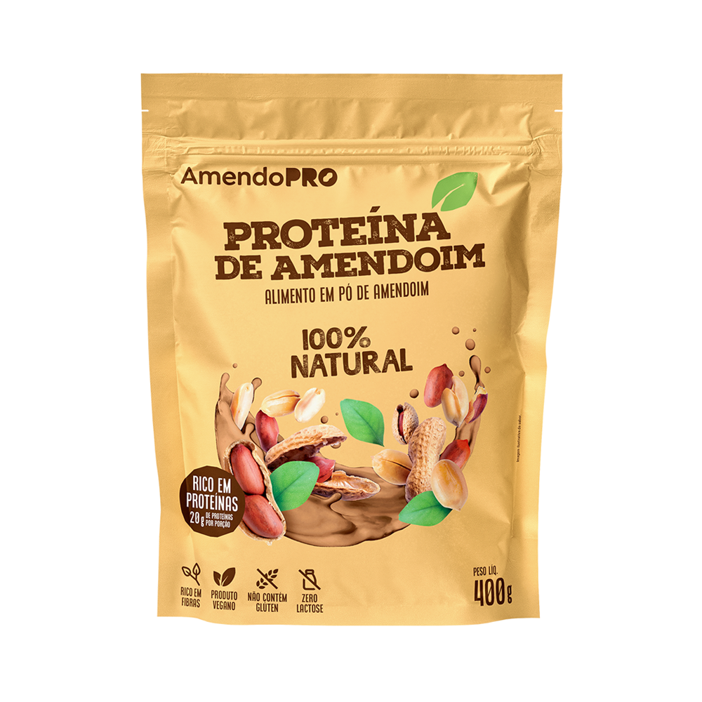Proteína de Amendoim - 100% Natural - 400g