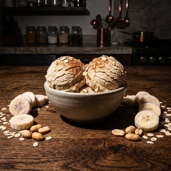 Sorvete Cremoso de Banana e Paçoca