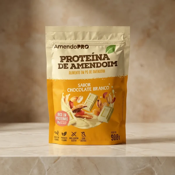 Proteína de Amendoim - Chocolate Branco - 900g