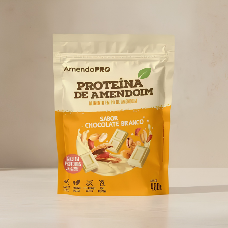 Proteína de Amendoim - Chocolate Branco - 400g