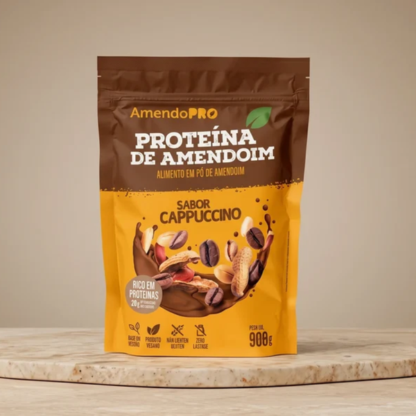 Proteína de Amendoim - Cappuccino - 900g