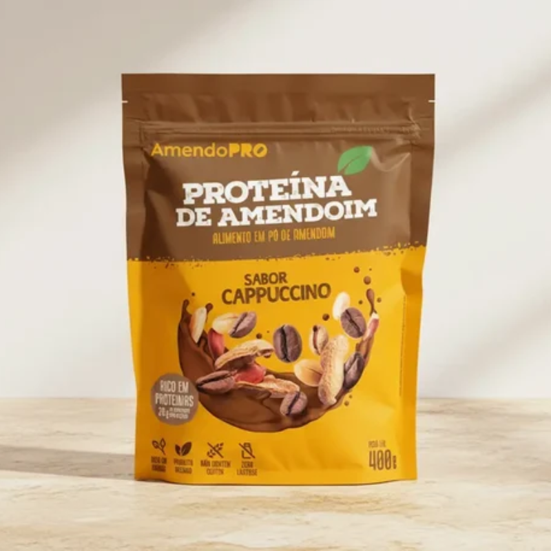 Proteína de Amendoim - Cappuccino - 400g