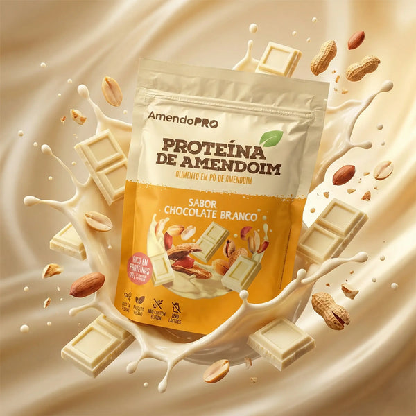 Proteína de Amendoim - Chocolate Branco - 400g