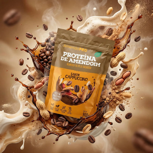 Proteína de Amendoim - Cappuccino - 900g