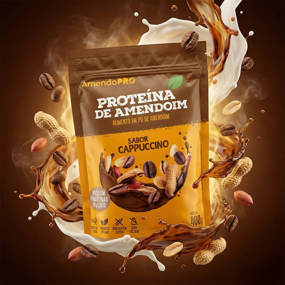 Proteína de Amendoim - Cappuccino - 400g – AmendoPRO