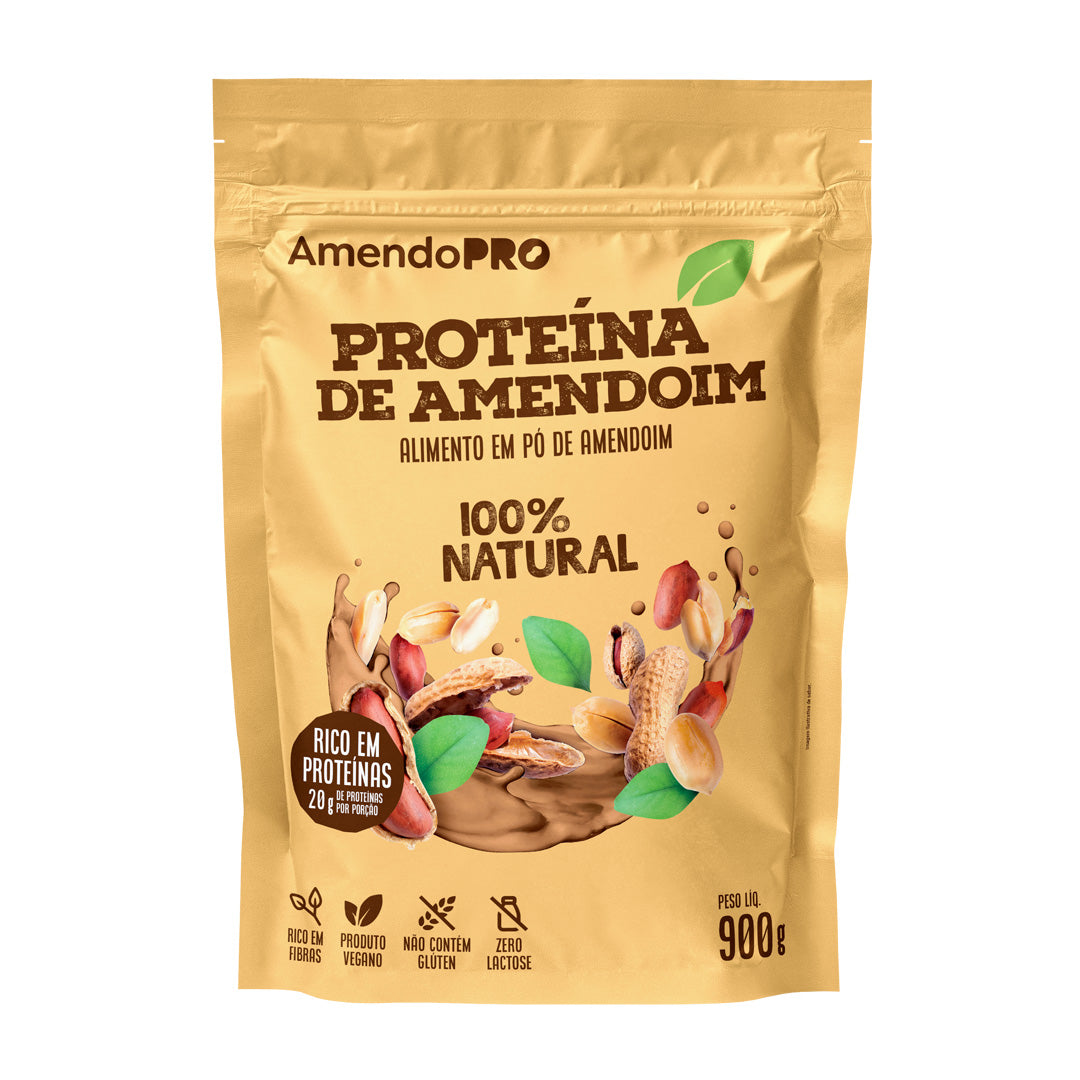 Proteína de Amendoim - 100% Natural - 900g