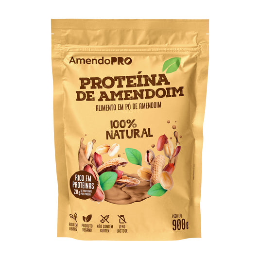 Proteína de Amendoim - 100% Natural - 900g