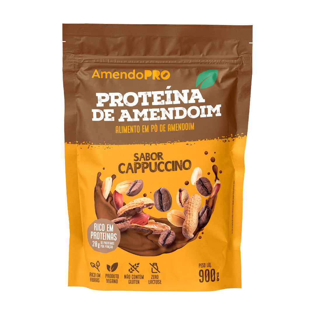 Proteína de Amendoim - Cappuccino - 900g