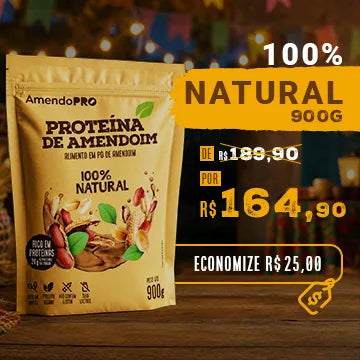 Proteína de Amendoim - 100% Natural - 900g