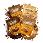Proteína de Amendoim - 400g | Kit 4 Sabores (Chocolate, paçoca, Cappuccino e 100% Natural) - 3