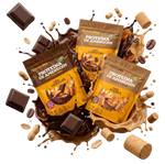 Proteína de Amendoim - 400g | Kit 3 Sabores (Chocolate, Cappuccino e Paçoca) - 3