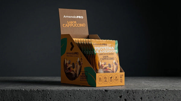 Proteína de Amendoim - Cappuccino 480g (Display com 12 Sachês de 40g)