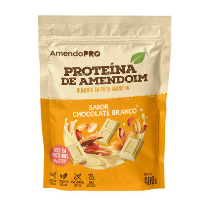 Proteína de Amendoim - Chocolate Branco - 400g