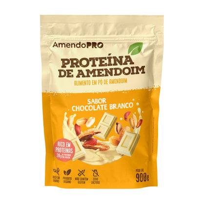 Proteína de Amendoim - Chocolate Branco - 900g