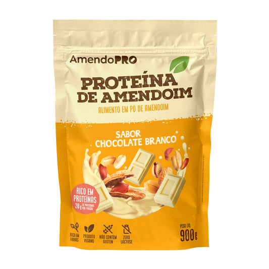 Proteína de Amendoim - Chocolate Branco - 900g