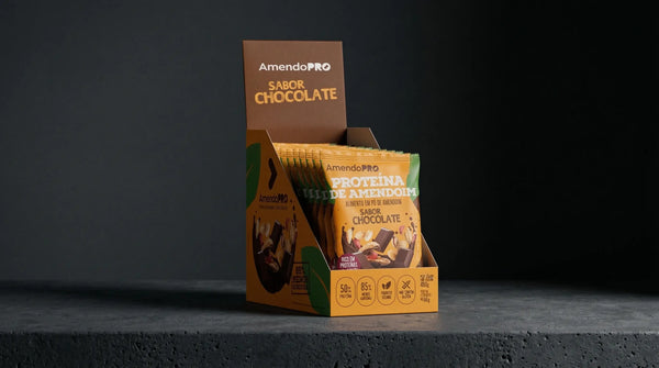 Proteína de Amendoim - Chocolate 480g (Display com 12 Sachês de 40g)