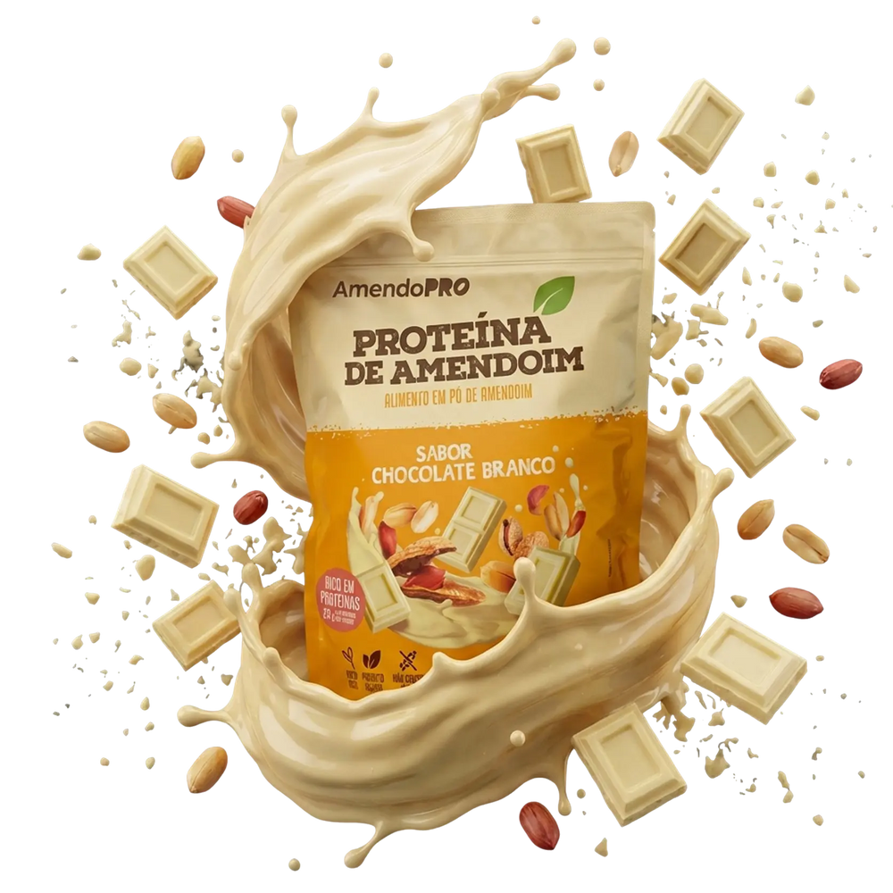 Proteína de Amendoim - Chocolate Branco - 900g