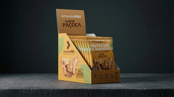 Proteína de Amendoim - Paçoca 480g (Display com 12 Sachês de 40g)