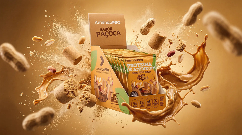 Proteína de Amendoim - Paçoca 480g (Display com 12 Sachês de 40g