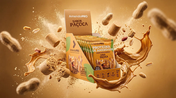 Proteína de Amendoim - Paçoca 480g (Display com 12 Sachês de 40g)